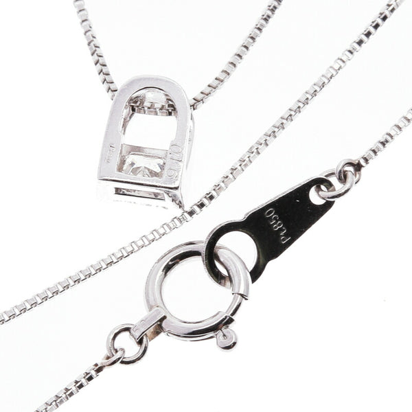 Pt900 プラチナ Pt850 プラチナ ダイヤ0.16ct ネックレス レディース 中古
