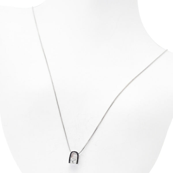 Pt900 プラチナ Pt850 プラチナ ダイヤ0.16ct ネックレス レディース 中古