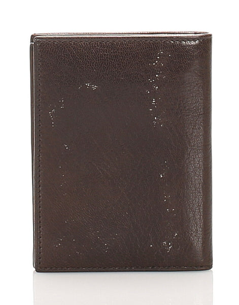 ドルチェアンドガッバーナ ブラウン レザー カードケース レディース DOLCE&GABBANA 中古
