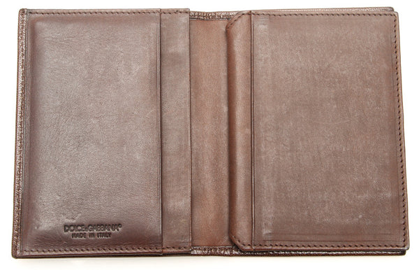 ドルチェアンドガッバーナ ブラウン レザー カードケース レディース DOLCE&GABBANA 中古