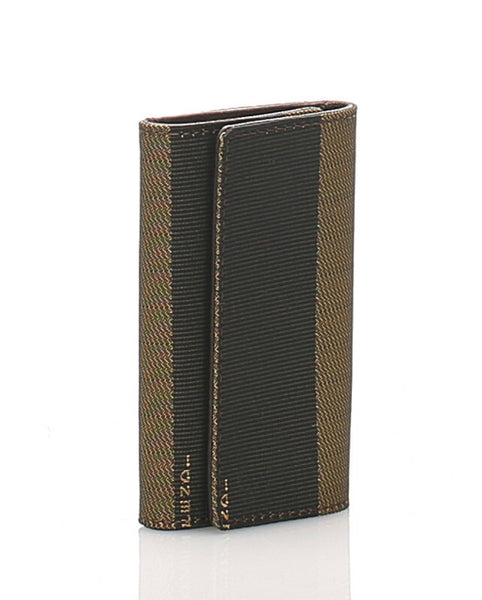 フェンディ ペカン ブラウン ナイロン レザー 6連 キーケース レディース FENDI 中古