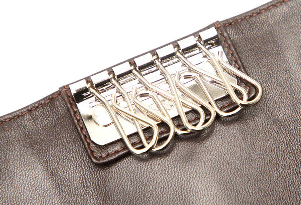 フェンディ ペカン ブラウン ナイロン レザー 6連 キーケース レディース FENDI 中古