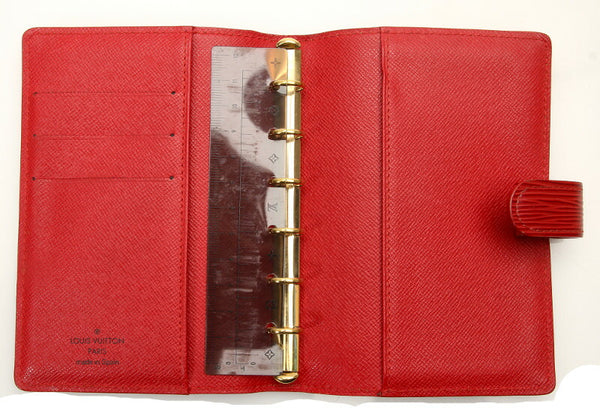 ルイ ヴィトン エピ アジェンダ R2005E レッド  レザー 手帳 レディース LOUIS VUITTON 中古