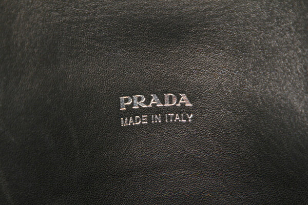 プラダ ブルー  レザー ショルダーバッグ レディース PRADA 中古