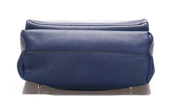 プラダ ブルー  レザー ショルダーバッグ レディース PRADA 中古