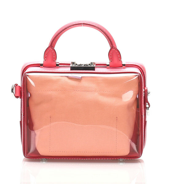 エム シー エム ピンク レザー ビニール ショルダーバッグ レディース MCM 中古