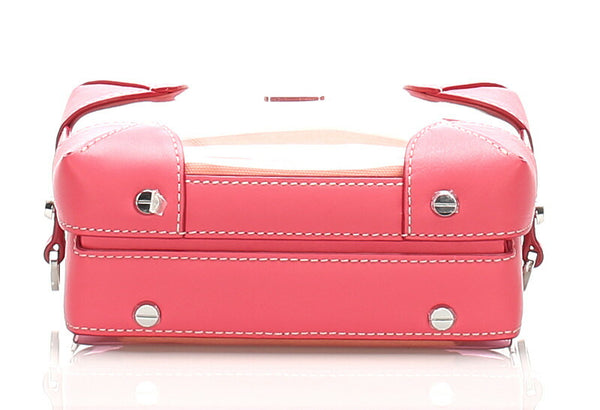 エム シー エム ピンク レザー ビニール ショルダーバッグ レディース MCM 中古