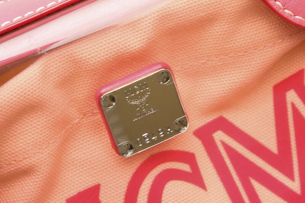 エム シー エム ピンク レザー ビニール ショルダーバッグ レディース MCM 中古