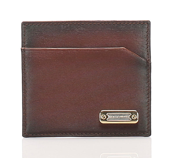 ドルチェアンドガッバーナ ブラウン ナイロン カードケース レディース DOLCE&GABBANA 中古