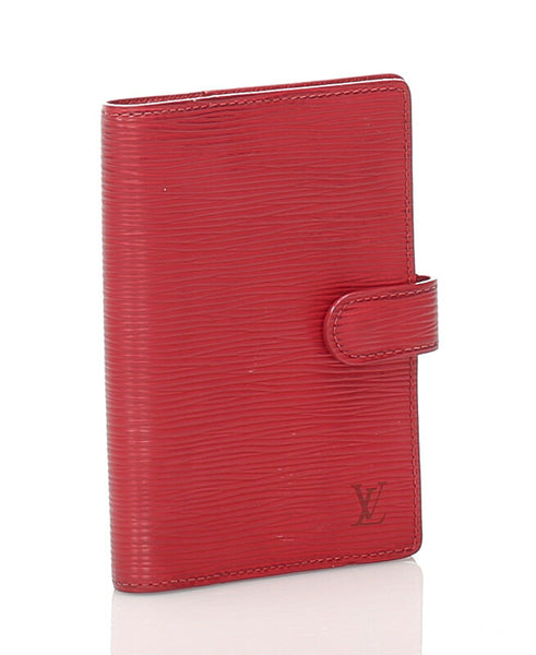 ルイ ヴィトン エピ アジェンダ R20057 レッド レザー 手帳カバー レディース LOUIS VUITTON 中古