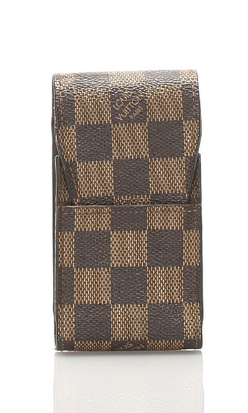 ルイ ヴィトン ダミエ N63024 ブラウン PVC レザー シガレットケース レディース LOUIS VUITTON 中古