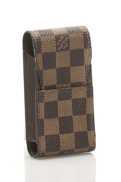 ルイ ヴィトン ダミエ N63024 ブラウン PVC レザー シガレットケース レディース LOUIS VUITTON 中古