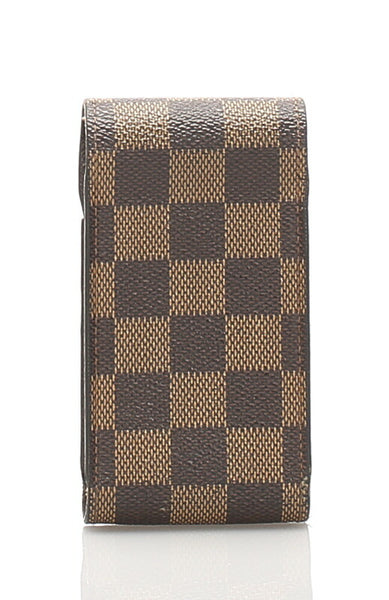 ルイ ヴィトン ダミエ N63024 ブラウン PVC レザー シガレットケース レディース LOUIS VUITTON 中古