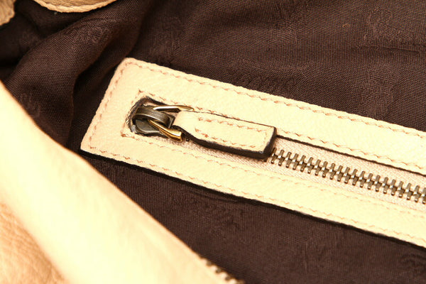 グッチ インディバンブー 232930 ベージュ レザー ショルダーバッグ レディース GUCCI 中古