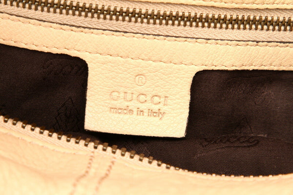 グッチ インディバンブー 232930 ベージュ レザー ショルダーバッグ レディース GUCCI 中古