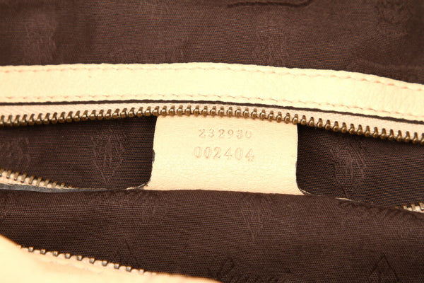 グッチ インディバンブー 232930 ベージュ レザー ショルダーバッグ レディース GUCCI 中古