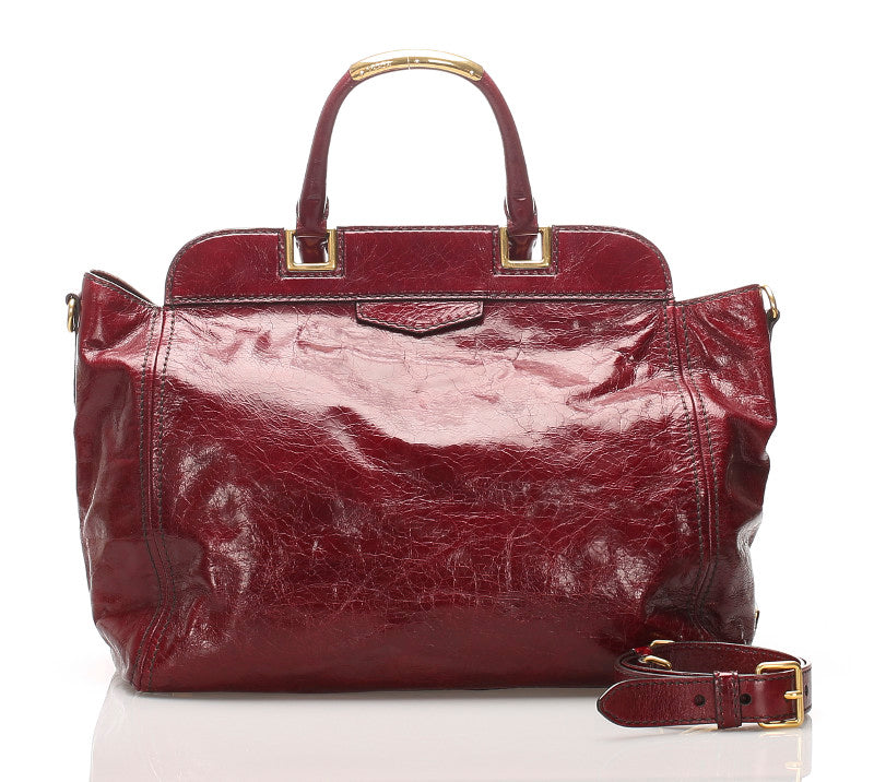 プラダ ボルドー レザー ショルダーバッグ レディース PRADA 中古