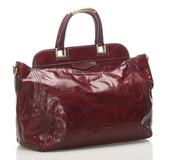 プラダ ボルドー レザー ショルダーバッグ レディース PRADA 中古