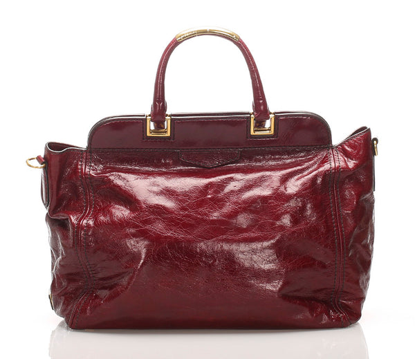 プラダ ボルドー レザー ショルダーバッグ レディース PRADA 中古