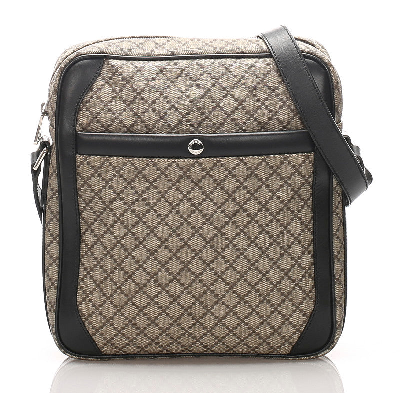 グッチ ディアマンテ 268159 ブラウン PVC レザー 斜め掛け ショルダーバッグ レディース GUCCI 中古