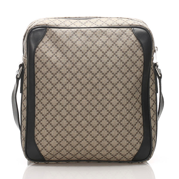 グッチ ディアマンテ 268159 ブラウン PVC レザー 斜め掛け ショルダーバッグ レディース GUCCI 中古