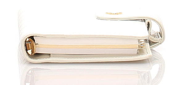 シャネル カメリア 銀座限定 ホワイト レザー 手帳カバー レディース CHANEL 中古