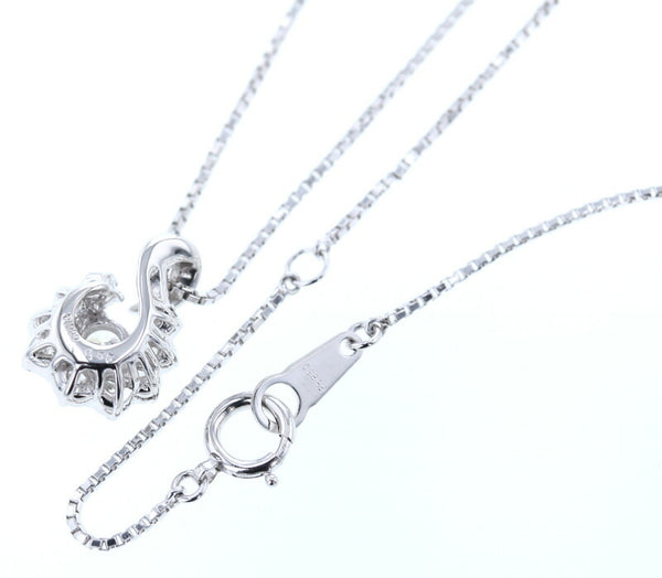 Pt900 プラチナ Pt850 プラチナ ダイヤ0.55ct ネックレス レディース 中古