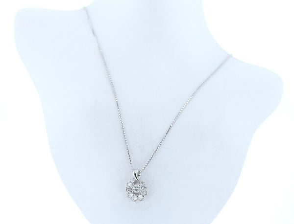 Pt900 プラチナ Pt850 プラチナ ダイヤ0.55ct ネックレス レディース 中古