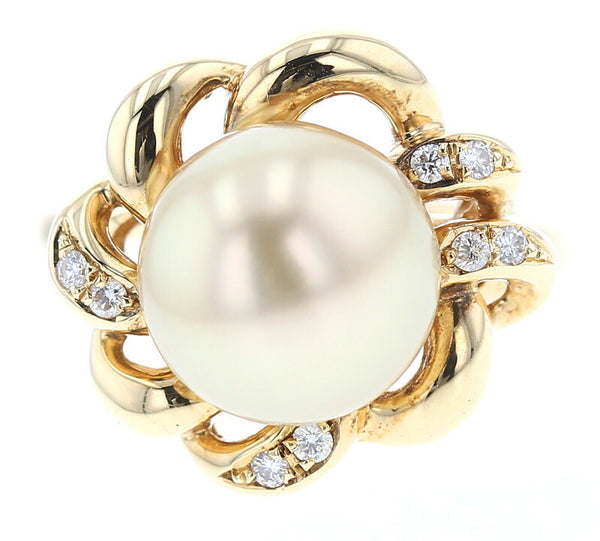 パール11mmダイヤ0.10ct   中古