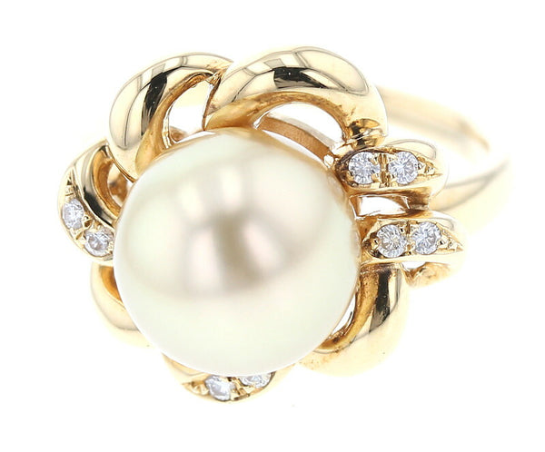 パール11mmダイヤ0.10ct   中古