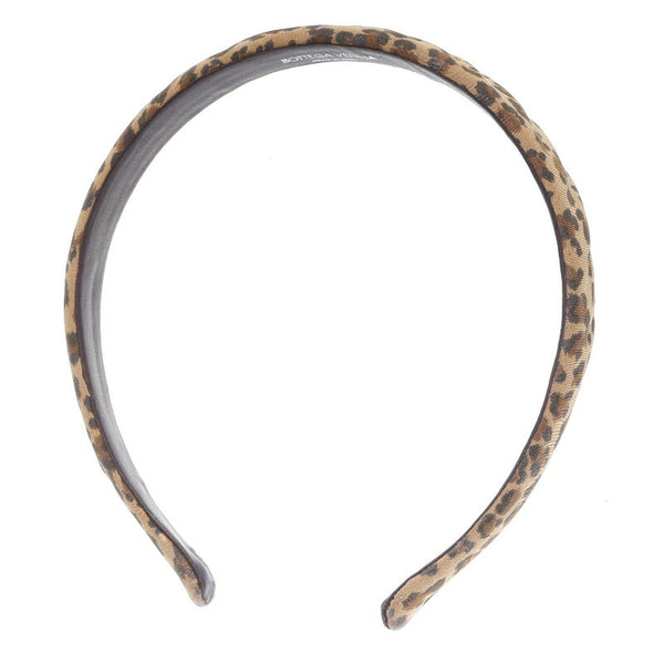 ボッテガヴェネタ レオパード ヒョウ柄 ブラウン ナイロン ヘアアクセサリー カチューシャ レディース BOTTEGAVENETA 中古