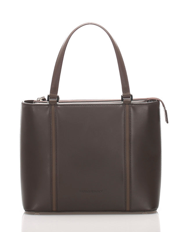 バーバリー ブラウン  レザー ハンドバッグ レディース BURBERRY 中古