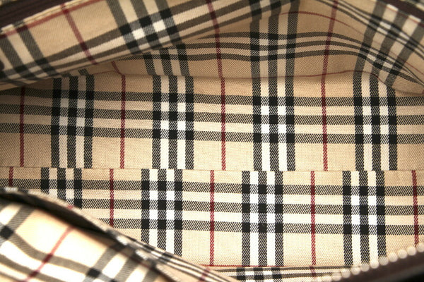 バーバリー ブラウン  レザー ハンドバッグ レディース BURBERRY 中古