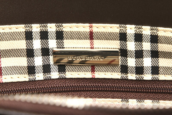 バーバリー ブラウン  レザー ハンドバッグ レディース BURBERRY 中古