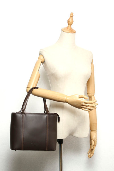 バーバリー ブラウン  レザー ハンドバッグ レディース BURBERRY 中古