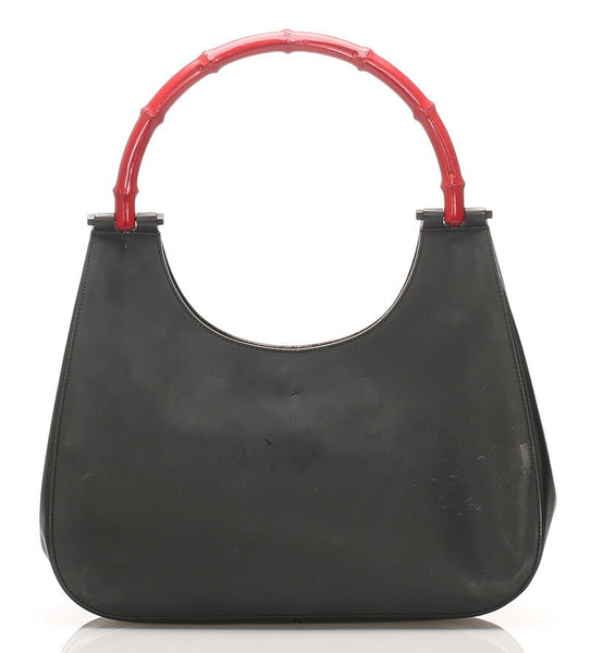 グッチ 1.3739 ブラック  レザー ショルダーバッグ レディース GUCCI 中古