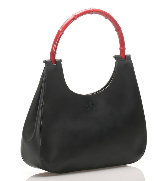 グッチ 1.3739 ブラック  レザー ショルダーバッグ レディース GUCCI 中古