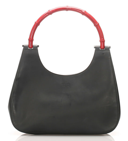 グッチ 1.3739 ブラック  レザー ショルダーバッグ レディース GUCCI 中古