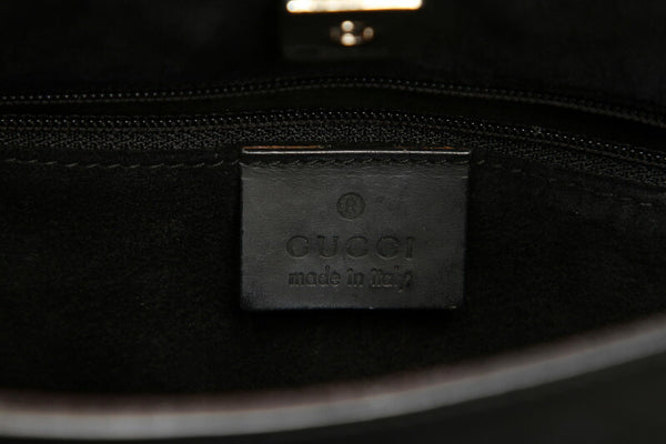 グッチ 1.3739 ブラック  レザー ショルダーバッグ レディース GUCCI 中古