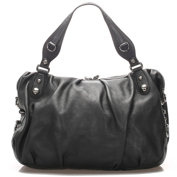 グッチ 228585 ブラック  レザー トートバッグ レディース GUCCI 中古