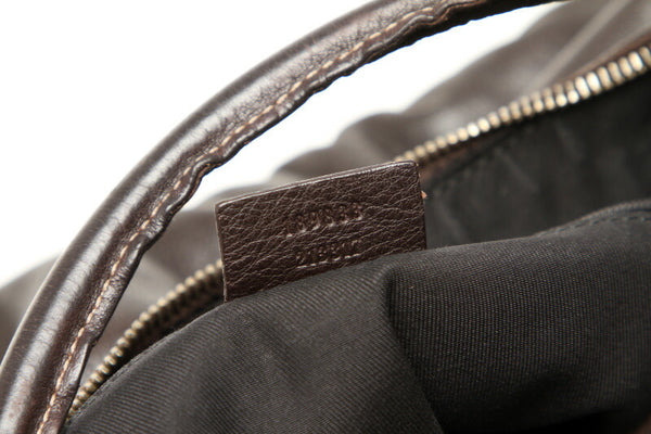 グッチ アビー 189833 ブラウン  レザー ショルダーバッグ レディース GUCCI 中古