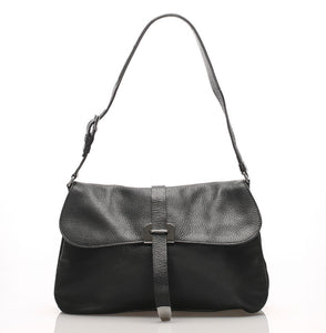 プラダ BR0648 ブラック  レザー ショルダーバッグ レディース PRADA 中古