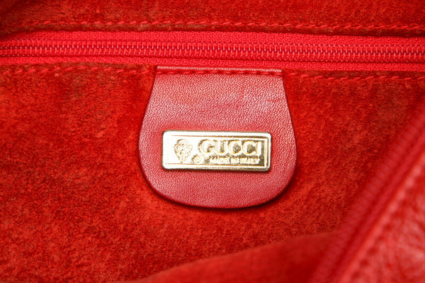 グッチ 001.090.0729 レッド  レザー ショルダーバッグ レディース GUCCI 中古