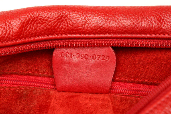 グッチ 001.090.0729 レッド  レザー ショルダーバッグ レディース GUCCI 中古