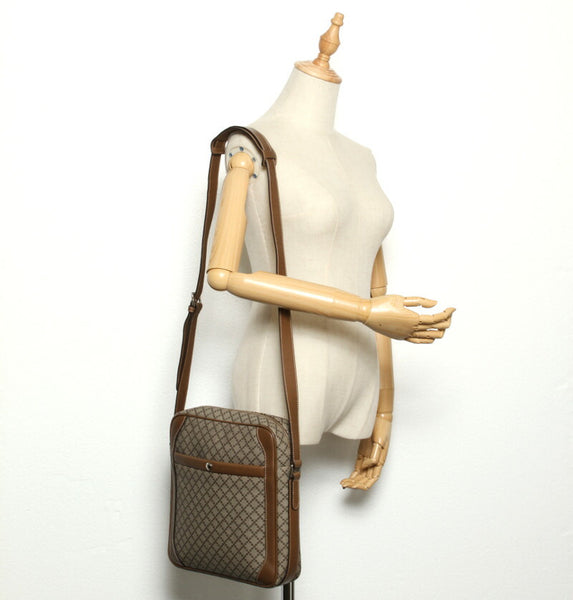 グッチ ディアマンテ 268159 ベージュ レザー ショルダーバッグ レディース GUCCI 中古