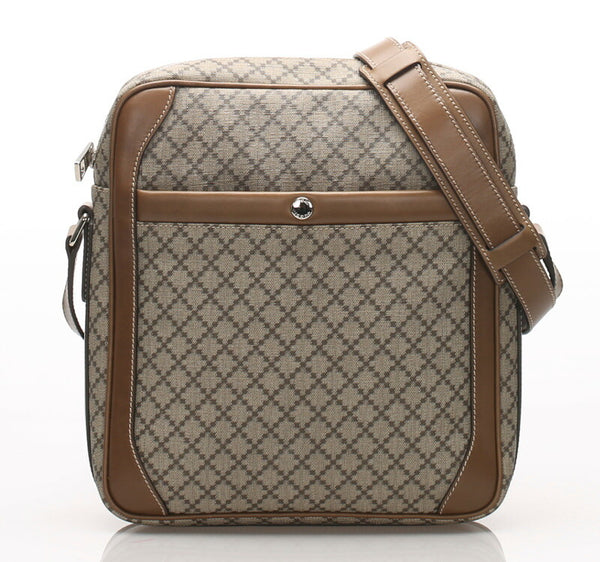 グッチ ディアマンテ 268159 ベージュ レザー ショルダーバッグ レディース GUCCI 中古