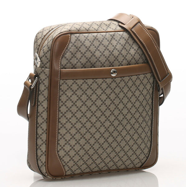 グッチ ディアマンテ 268159 ベージュ レザー ショルダーバッグ レディース GUCCI 中古