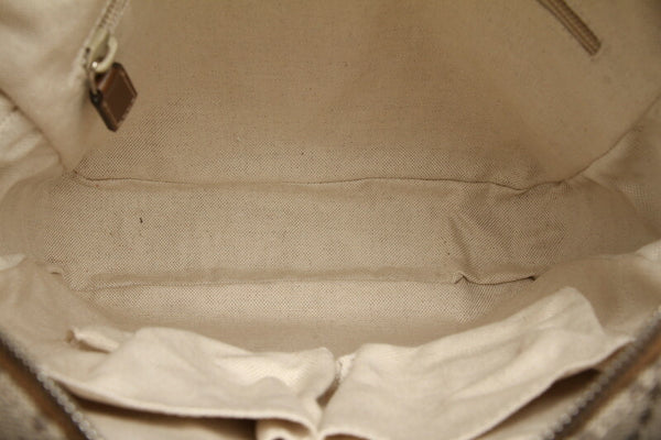 グッチ ディアマンテ 268159 ベージュ レザー ショルダーバッグ レディース GUCCI 中古