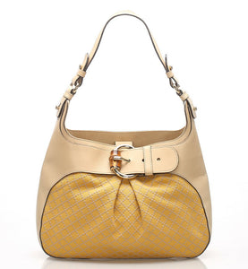 グッチ ディアマンテ 282310 イエロー  キャンバス レザー ショルダーバッグ レディース GUCCI 中古