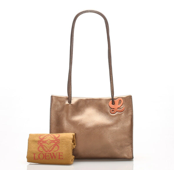 ロエベ ブラウン レザー トートバッグ レディース LOEWE 中古
